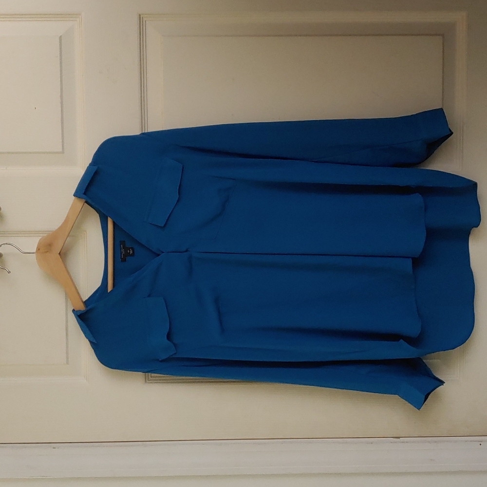 Ann Taylor Teal Med Petite Blouse